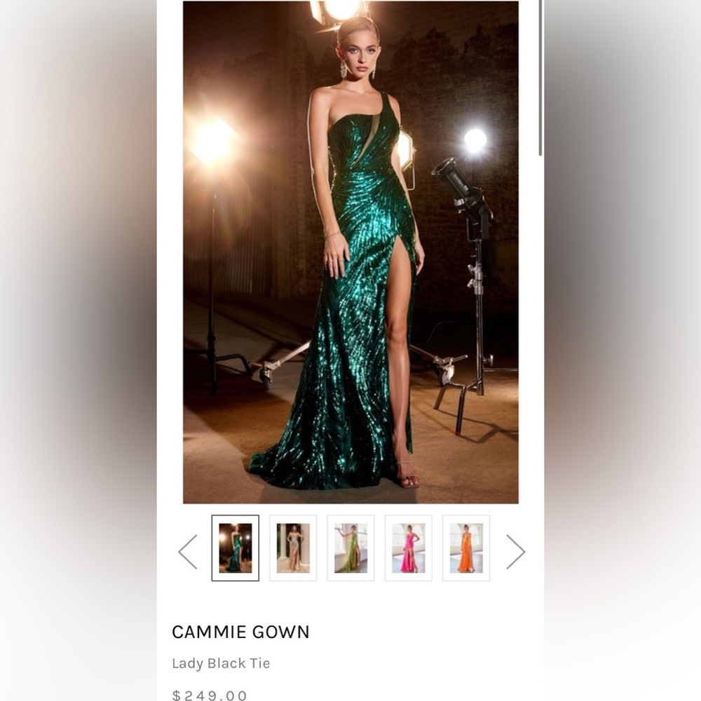 Lady Black Tie Cammie Gown in Green